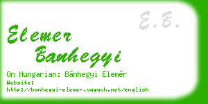 elemer banhegyi business card