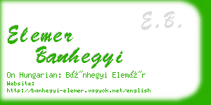 elemer banhegyi business card